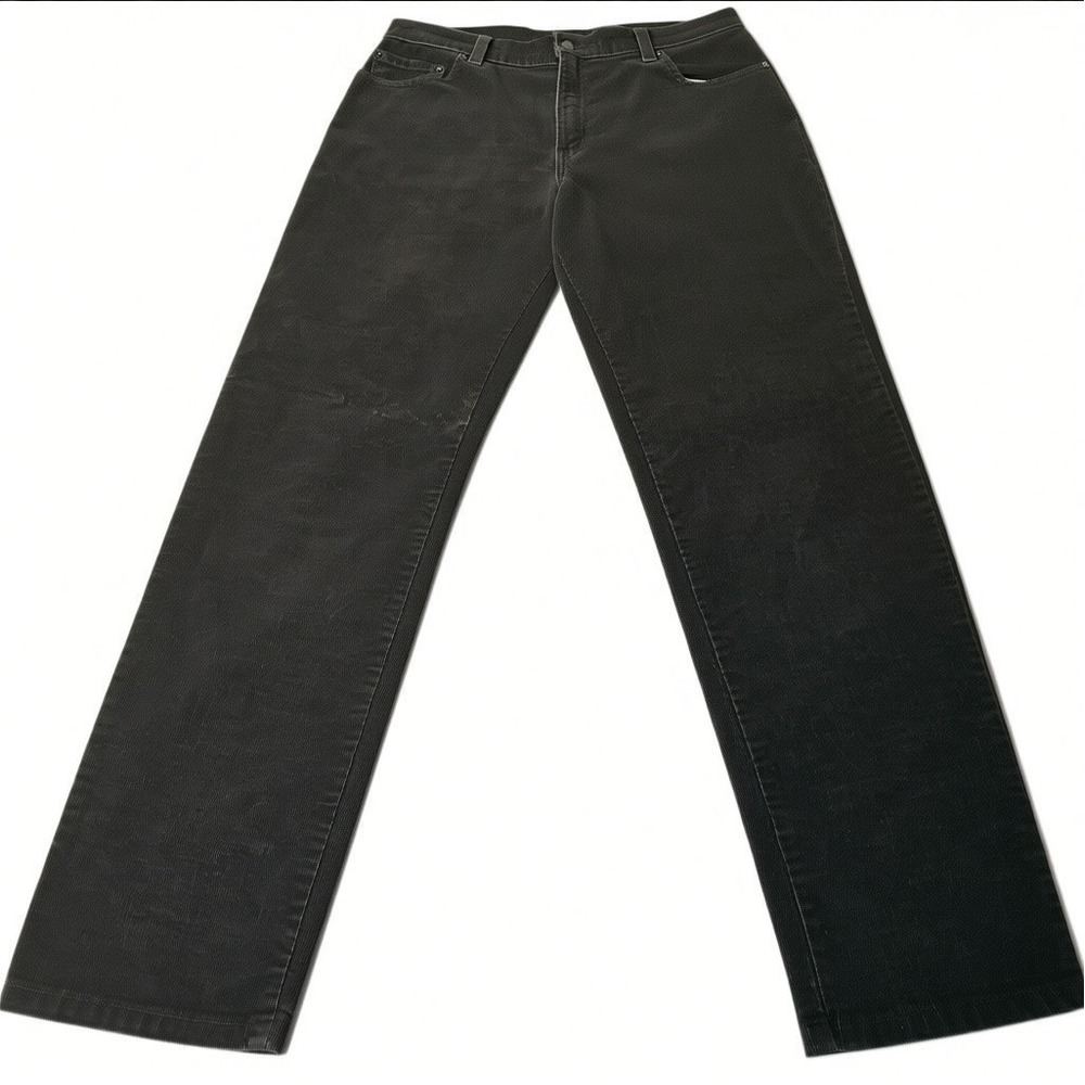 VTG Levis Jeans 30x30 Y2K Grey Faded 10 M Mis Corduroy 550 Relaxed Tapered - Picture 2 of 11